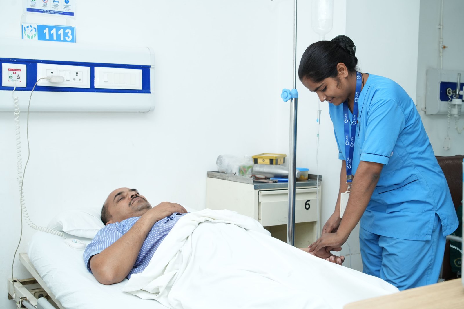 Patient consultation at ILSS Ashwani Hospital